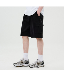 TOPBOY（トップボーイ）の「エッセンシャルカーゴロングバンディングハーフスウェットパンツブラック（その他パンツ）」