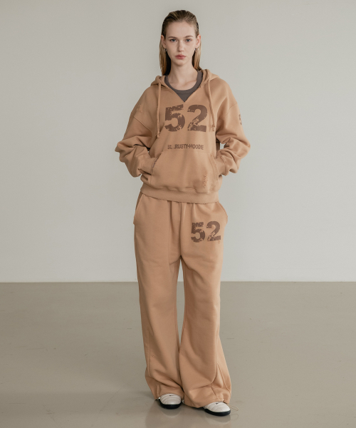 SSIN AND LEE（シンアンドリー）の「(W) ラスティコットンスウェットフードTシャツ ベージュ（パーカー・レディース・その他・F）」の2枚目の写真