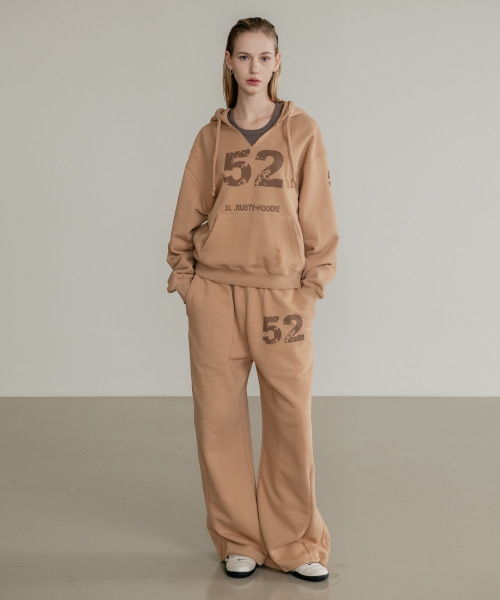 SSIN AND LEE（シンアンドリー）の「(W) ラスティコットンスウェットフードTシャツ ベージュ（パーカー・レディース・その他・F）」の3枚目の写真