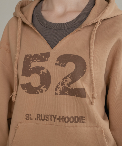 SSIN AND LEE（シンアンドリー）の「(W) ラスティコットンスウェットフードTシャツ ベージュ（パーカー・レディース・その他・F）」の7枚目の写真