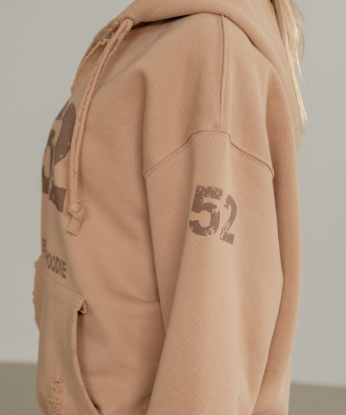 SSIN AND LEE（シンアンドリー）の「(W) ラスティコットンスウェットフードTシャツ ベージュ（パーカー・レディース・その他・F）」の9枚目の写真