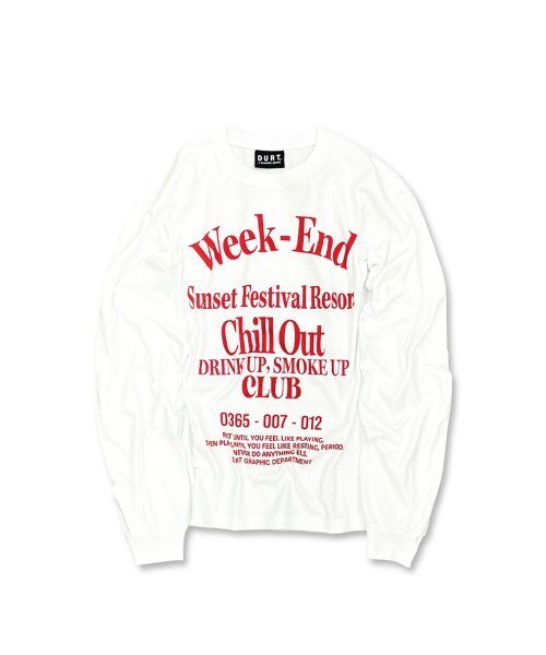 DURTの「WEEKEND LONG SLEEVE TEE (WHITE)(Tシャツ/カットソー・レディース・その他・SMALL/MEDIUM/LARGE/X-LARGE)」の1枚目の写真