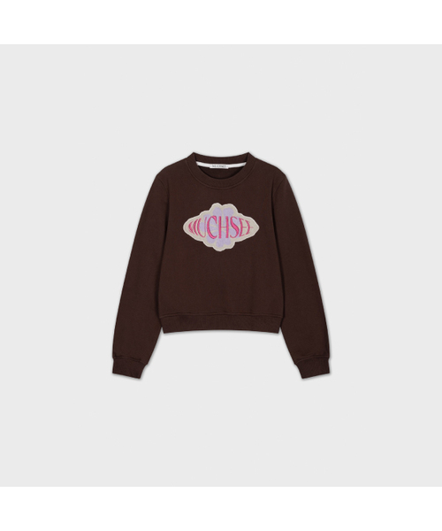MUCHSEE(マチシー)の「Boucle Embroidery Sweatshirt(スウェット・レディース・ブラウン・OS)」の1枚目の写真
