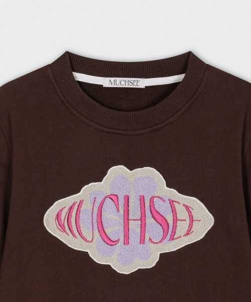 MUCHSEE(マチシー)の「Boucle Embroidery Sweatshirt(スウェット・レディース・ブラウン・OS)」の3枚目の写真