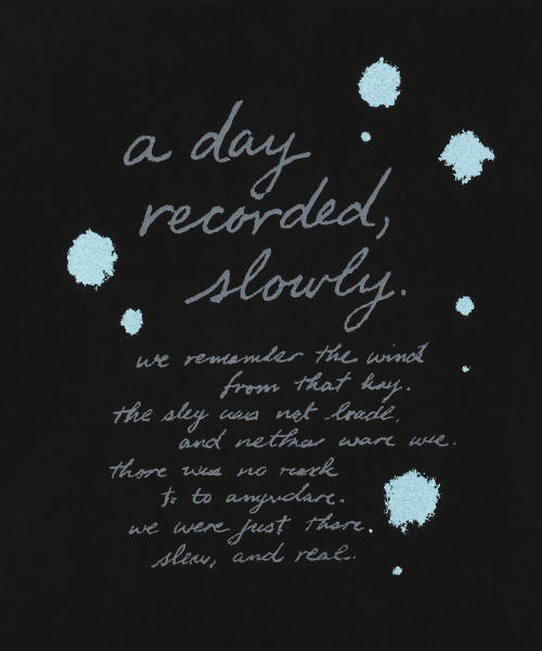 SLOW RECORD HOUSE（スローレコードハウス）の「デイレコードTシャツ_ブラック（Tシャツ/カットソー・レディース・その他・SMALL/MEDIUM/LARGE）」の4枚目の写真