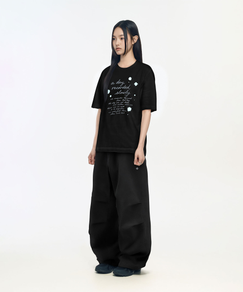 SLOW RECORD HOUSE（スローレコードハウス）の「デイレコードTシャツ_ブラック（Tシャツ/カットソー・レディース・その他・SMALL/MEDIUM/LARGE）」の6枚目の写真