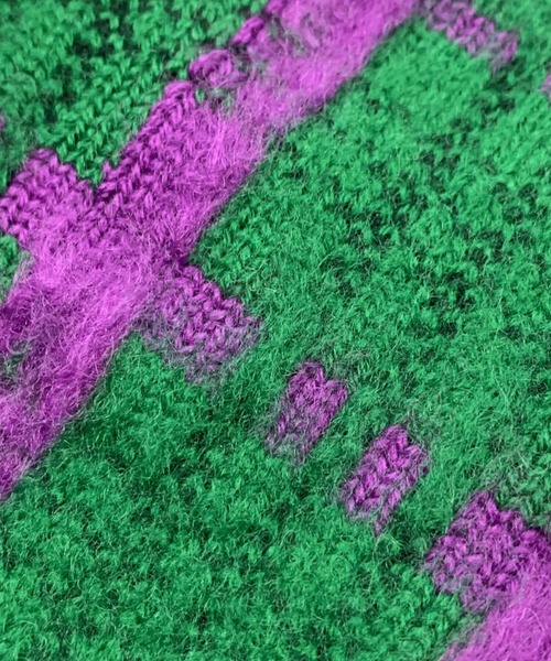 FAKUI（ファクイ）の「ASIMETRIC CHECK SOCKS / アシンメトリーチェックソックス（ソックス/靴下・レディース・グリーン/ホワイト・22.0～24.0cm）」の5枚目の写真