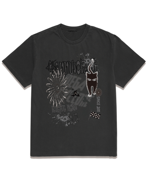 VANNWORKS(バンワークス)の「ピグメント CAT DO IT オーバーサイズ 半袖Tシャツ (VS0124) グレー(Tシャツ/カットソー・レディース・その他・MEDIUM/LARGE/X-LARGE)」の1枚目の写真