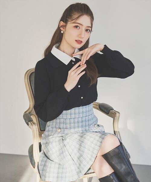 SWINGLE（スウィングル）の「ツイードタックミニスカート（スカート・レディース・ブラック系その他5/ホワイト系その他6/ブルー系その他5・SMALL/MEDIUM）」の9枚目の写真