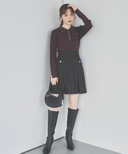 SWINGLE（スウィングル）の「ツイードタックミニスカート（スカート・レディース・ブラック系その他5/ホワイト系その他6/ブルー系その他5・SMALL/MEDIUM）」の11枚目の写真