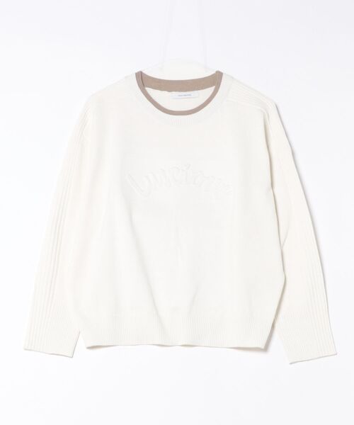 Doux archives(ドゥアルシーヴ)の「レイヤード風エンボスニット(ニット/セーター・レディース・ベージュ/オフホワイト/ブラック・FREE)」の22枚目の写真