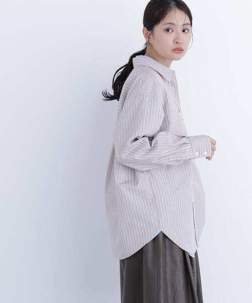 N.(N. Natural Beauty Basic)(エヌエヌナチュラルビューティーベーシック)の「ベーシックシャツ(シャツ/ブラウス・レディース・ピンク系その他/ベージュ系その他/ブルー・フリ-)」の6枚目の写真