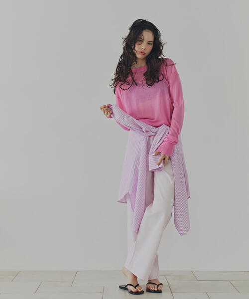 N.(N. Natural Beauty Basic)(エヌエヌナチュラルビューティーベーシック)の「ベーシックシャツ(シャツ/ブラウス・レディース・ピンク系その他/ベージュ系その他/ブルー・フリ-)」の18枚目の写真