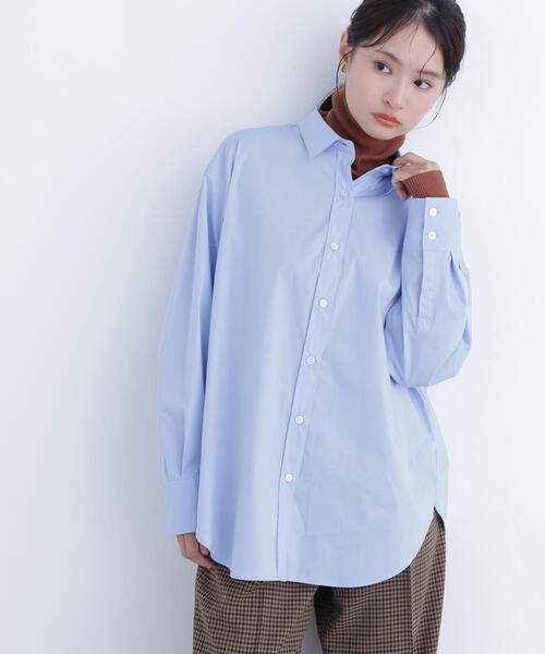 N.（N. Natural Beauty Basic）（エヌエヌナチュラルビューティーベーシック）の「ベーシックシャツ（シャツ/ブラウス・レディース・ピンク系その他/ベージュ系その他/ブルー・ﾌﾘ-）」の2枚目の写真