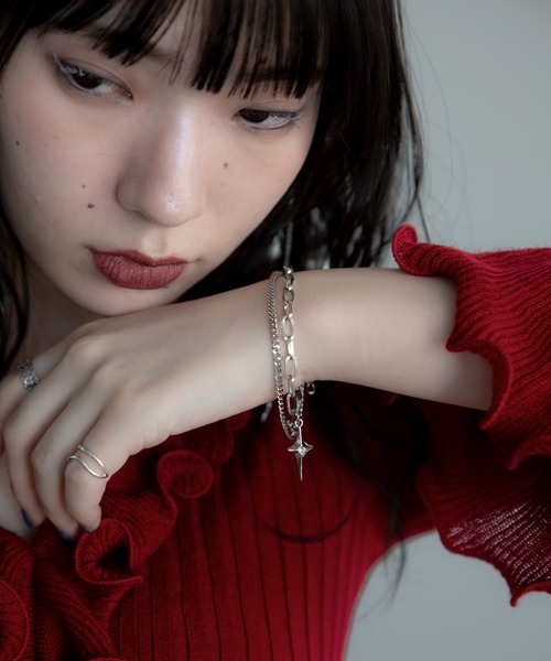 シャイニーダブルチェーンブレスレット（ブレスレット）｜VACANCY