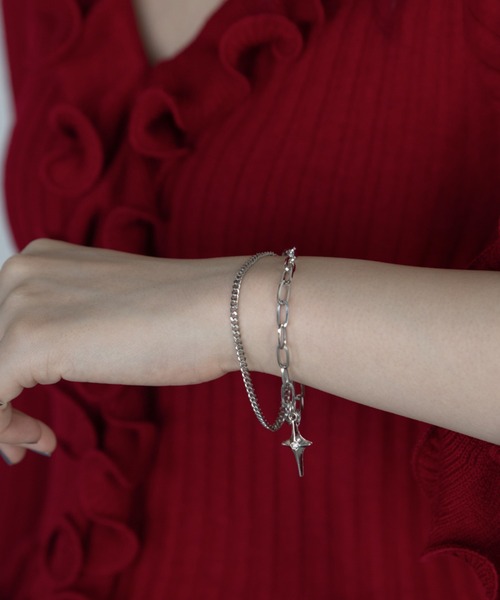 VACANCY（ヴァカンシー）の「シャイニーダブルチェーンブレスレット（ブレスレット・レディース・シルバー・FREE）」の10枚目の写真