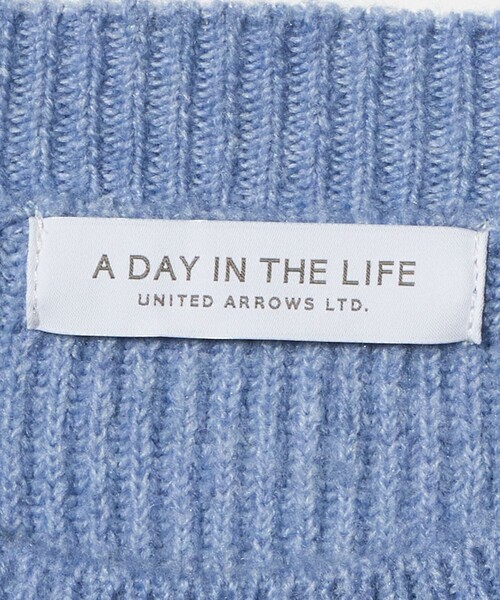A DAY IN THE LIFE UNITED ARROWS(アデイインザライフユナイテッドアローズ)の「カタアゼ×フェザー コンビニット <A DAY IN THE LIFE>(ニット/セーター・レディース・ライトブルー/オフホワイト・FREE)」の10枚目の写真