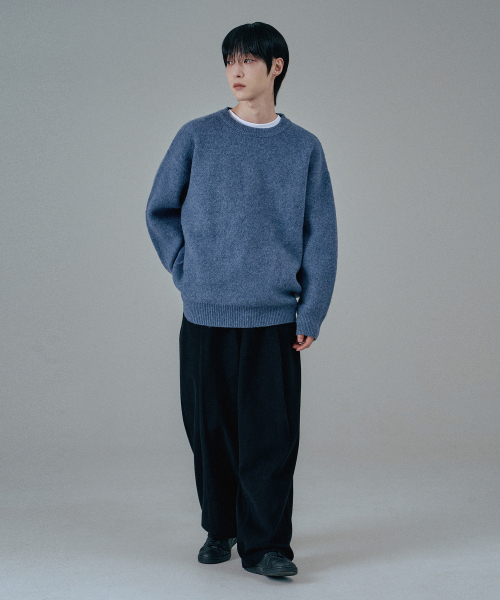 MOOVN(ムブン)の「ソフトウールブレンドクルーネックスウェットニットブルー(ニット/セーター・メンズ・その他・MEDIUM/LARGE)」の6枚目の写真