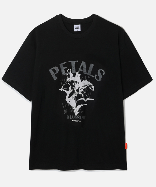 FREEMARIO（フリーマリオ）の「ペタルブロッサムTシャツ[ブラック]（Tシャツ/カットソー・レディース・その他・MEDIUM/LARGE）」の2枚目の写真