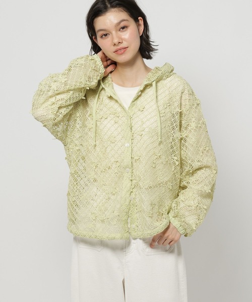 niko and...（ニコアンド）の「3Dフラワーメッシュフーディー（パーカー・レディース・ブラック/アイボリー/セージグリーン・FREE）」の20枚目の写真