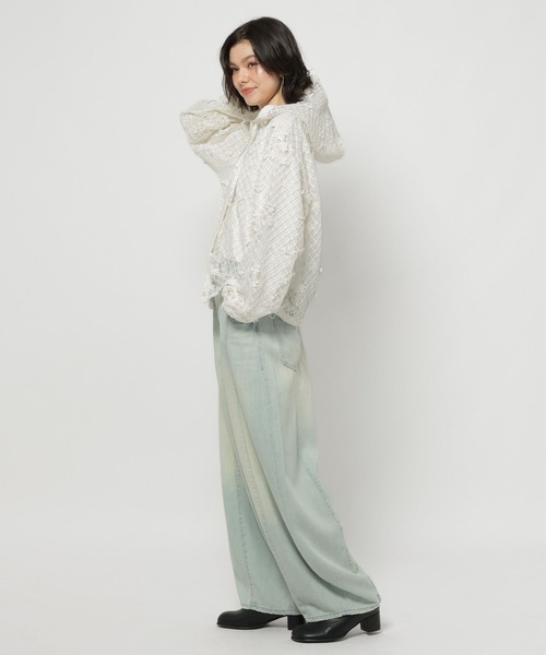 niko and...（ニコアンド）の「3Dフラワーメッシュフーディー（パーカー・レディース・ブラック/アイボリー/セージグリーン・FREE）」の14枚目の写真