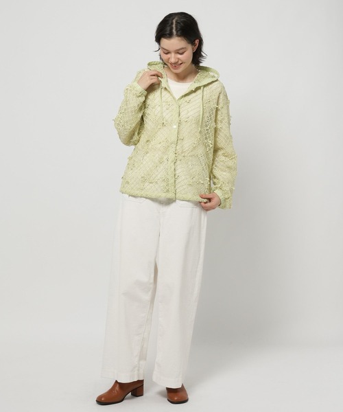 niko and...（ニコアンド）の「3Dフラワーメッシュフーディー（パーカー・レディース・ブラック/アイボリー/セージグリーン・FREE）」の17枚目の写真