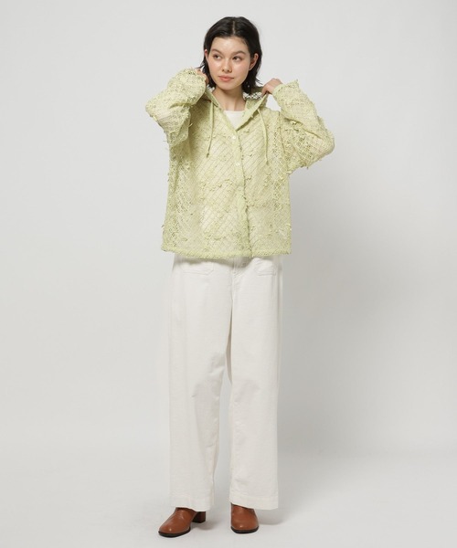 niko and...（ニコアンド）の「3Dフラワーメッシュフーディー（パーカー・レディース・ブラック/アイボリー/セージグリーン・FREE）」の18枚目の写真