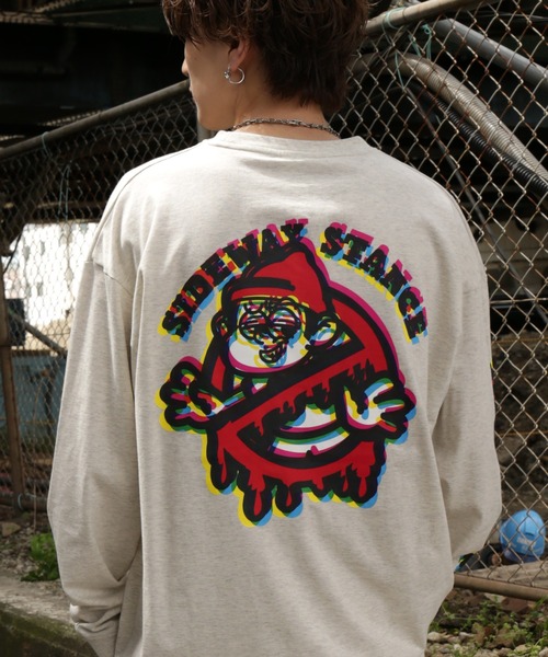 En serio TOKYO(エンソリオトーキョー)の「【SIDEWAYSTANCE】モザイクノーウェイ長袖Tシャツ(Tシャツ/カットソー・メンズ・パープル系4/グレー系4/ブラック系4/カーキ系4・LARGE/X-LARGE/SMALL)」の2枚目の写真