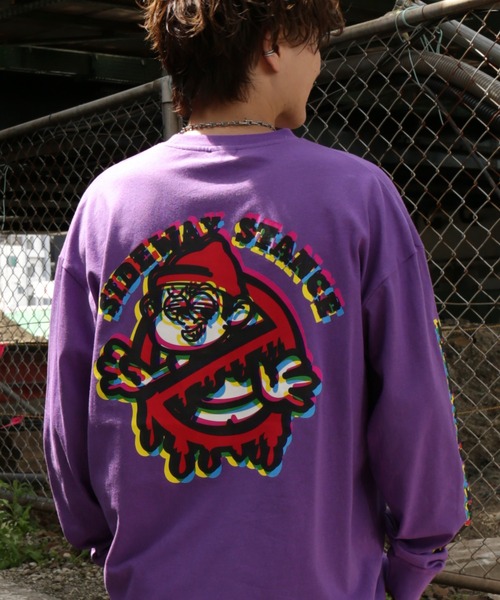En serio TOKYO(エンソリオトーキョー)の「【SIDEWAYSTANCE】モザイクノーウェイ長袖Tシャツ(Tシャツ/カットソー・メンズ・パープル系4/グレー系4/ブラック系4/カーキ系4・LARGE/X-LARGE/SMALL)」の4枚目の写真