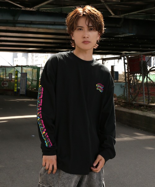 En serio TOKYO(エンソリオトーキョー)の「【SIDEWAYSTANCE】モザイクノーウェイ長袖Tシャツ(Tシャツ/カットソー・メンズ・パープル系4/グレー系4/ブラック系4/カーキ系4・LARGE/X-LARGE/SMALL)」の7枚目の写真