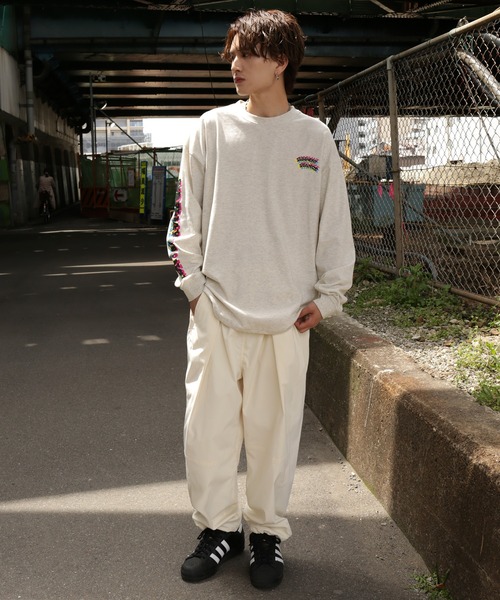 En serio TOKYO(エンソリオトーキョー)の「【SIDEWAYSTANCE】モザイクノーウェイ長袖Tシャツ(Tシャツ/カットソー・メンズ・パープル系4/グレー系4/ブラック系4/カーキ系4・LARGE/X-LARGE/SMALL)」の11枚目の写真