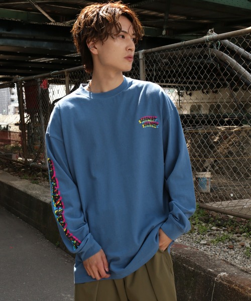 En serio TOKYO(エンソリオトーキョー)の「【SIDEWAYSTANCE】モザイクノーウェイ長袖Tシャツ(Tシャツ/カットソー・メンズ・パープル系4/グレー系4/ブラック系4/カーキ系4・LARGE/X-LARGE/SMALL)」の12枚目の写真