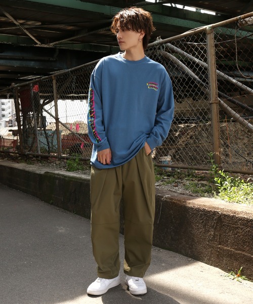 En serio TOKYO(エンソリオトーキョー)の「【SIDEWAYSTANCE】モザイクノーウェイ長袖Tシャツ(Tシャツ/カットソー・メンズ・パープル系4/グレー系4/ブラック系4/カーキ系4・LARGE/X-LARGE/SMALL)」の14枚目の写真