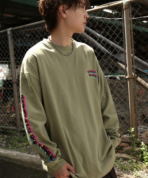 En serio TOKYO(エンソリオトーキョー)の「【SIDEWAYSTANCE】モザイクノーウェイ長袖Tシャツ(Tシャツ/カットソー・メンズ・パープル系4/グレー系4/ブラック系4/カーキ系4・LARGE/X-LARGE/SMALL)」の16枚目の写真