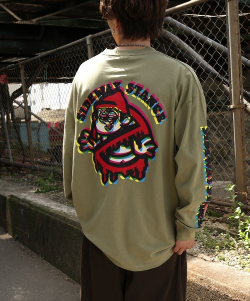 En serio TOKYO(エンソリオトーキョー)の「【SIDEWAYSTANCE】モザイクノーウェイ長袖Tシャツ(Tシャツ/カットソー・メンズ・パープル系4/グレー系4/ブラック系4/カーキ系4・LARGE/X-LARGE/SMALL)」の17枚目の写真