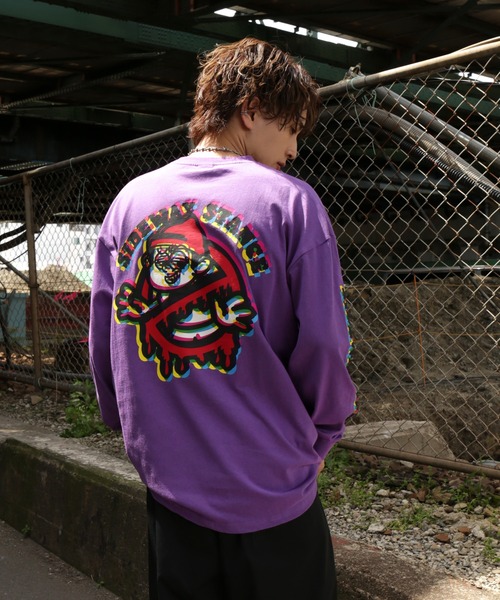 En serio TOKYO(エンソリオトーキョー)の「【SIDEWAYSTANCE】モザイクノーウェイ長袖Tシャツ(Tシャツ/カットソー・メンズ・パープル系4/グレー系4/ブラック系4/カーキ系4・LARGE/X-LARGE/SMALL)」の19枚目の写真
