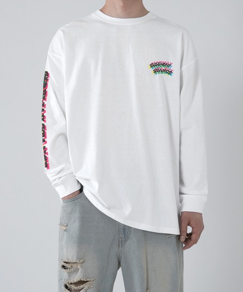 En serio TOKYO(エンソリオトーキョー)の「【SIDEWAYSTANCE】モザイクノーウェイ長袖Tシャツ(Tシャツ/カットソー・メンズ・パープル系4/グレー系4/ブラック系4/カーキ系4・LARGE/X-LARGE/SMALL)」の20枚目の写真