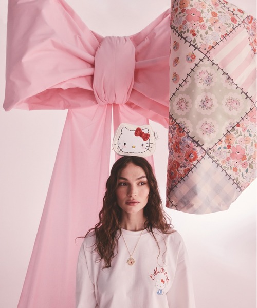 Cath Kidston(キャスキッドソン)の「Cath Kidston × Hello Kitty ロングスリーブTシャツ(Tシャツ/カットソー・レディース・ピンク/ホワイト・FREE)」の5枚目の写真