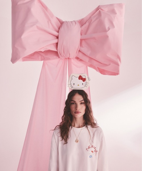 Cath Kidston(キャスキッドソン)の「Cath Kidston × Hello Kitty ロングスリーブTシャツ(Tシャツ/カットソー・レディース・ピンク/ホワイト・FREE)」の6枚目の写真