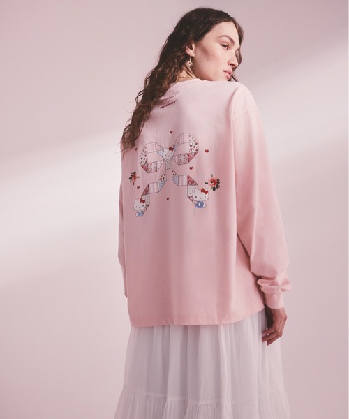 Cath Kidston(キャスキッドソン)の「Cath Kidston × Hello Kitty ロングスリーブTシャツ(Tシャツ/カットソー・レディース・ピンク/ホワイト・FREE)」の7枚目の写真