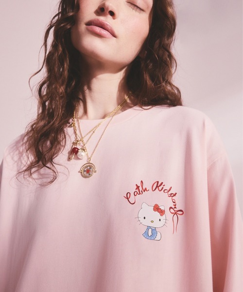 Cath Kidston(キャスキッドソン)の「Cath Kidston × Hello Kitty ロングスリーブTシャツ(Tシャツ/カットソー・レディース・ピンク/ホワイト・FREE)」の8枚目の写真