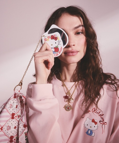 Cath Kidston(キャスキッドソン)の「Cath Kidston × Hello Kitty ロングスリーブTシャツ(Tシャツ/カットソー・レディース・ピンク/ホワイト・FREE)」の12枚目の写真