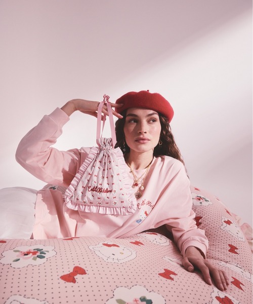 Cath Kidston(キャスキッドソン)の「Cath Kidston × Hello Kitty ロングスリーブTシャツ(Tシャツ/カットソー・レディース・ピンク/ホワイト・FREE)」の19枚目の写真