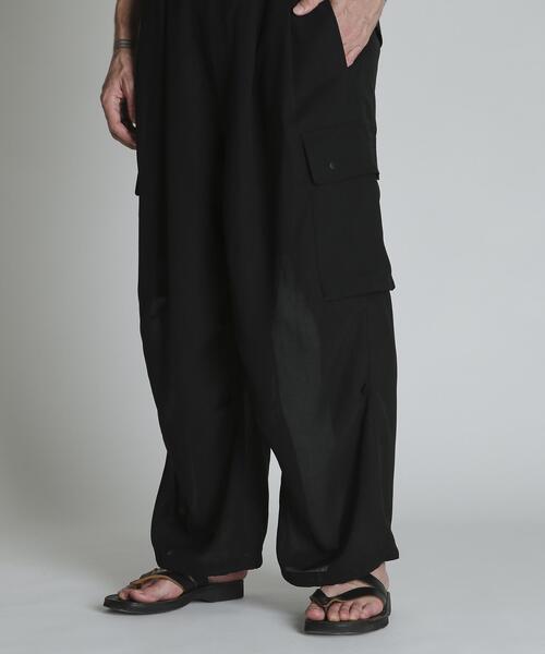 schott(ショット)の「Schott/ショット/CHIFFON CARGO PANTS/シフォン カーゴパンツ(カーゴパンツ・メンズ・ブラック/ネイビー・L/XL/M)」の2枚目の写真