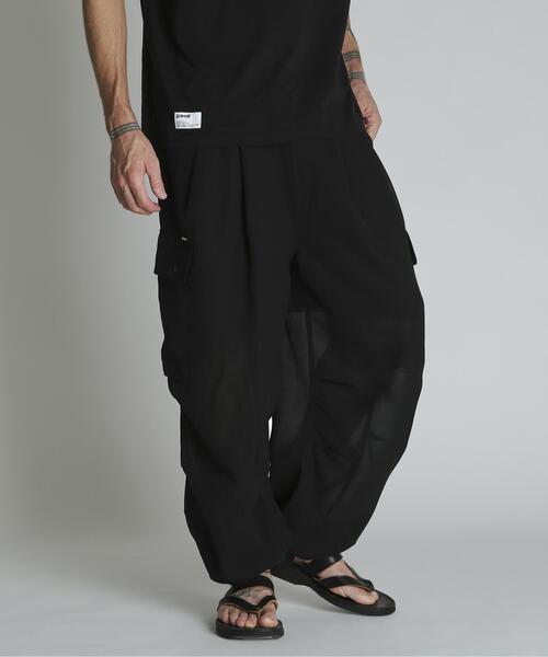 schott(ショット)の「Schott/ショット/CHIFFON CARGO PANTS/シフォン カーゴパンツ(カーゴパンツ・メンズ・ブラック/ネイビー・L/XL/M)」の3枚目の写真