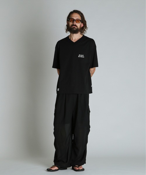 schott（ショット）の「Schott/ショット/CHIFFON CARGO PANTS/シフォン カーゴパンツ（カーゴパンツ・メンズ・ブラック/ネイビー・L/XL/M）」の9枚目の写真
