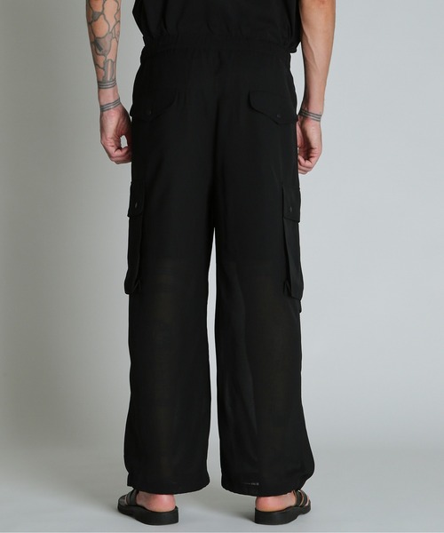schott（ショット）の「Schott/ショット/CHIFFON CARGO PANTS/シフォン カーゴパンツ（カーゴパンツ・メンズ・ブラック/ネイビー・L/XL/M）」の4枚目の写真