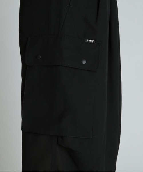 schott（ショット）の「Schott/ショット/CHIFFON CARGO PANTS/シフォン カーゴパンツ（カーゴパンツ・メンズ・ブラック/ネイビー・L/XL/M）」の5枚目の写真