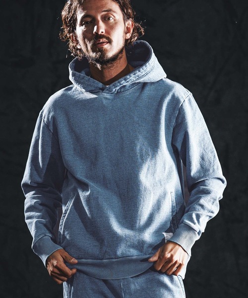 wjk reluxe(ダブルジェーケーリラックス)の「mpa4020-knit denim parka パーカー(WR26S-01)(パーカー・メンズ・ワンウォッシュ/インディゴブルー/ライトインディゴブルー・L/M/S)」の3枚目の写真