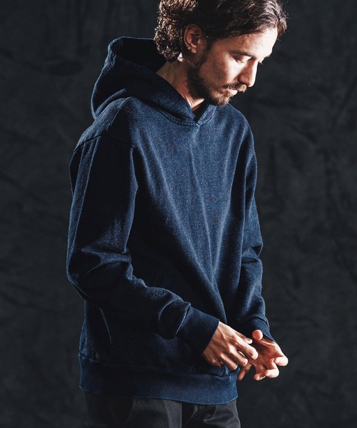 wjk reluxe(ダブルジェーケーリラックス)の「mpa4020-knit denim parka パーカー(WR26S-01)(パーカー・メンズ・ワンウォッシュ/インディゴブルー/ライトインディゴブルー・L/M/S)」の5枚目の写真